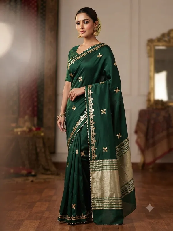 Green_Traditional_Embroidered_Saree_for_Women