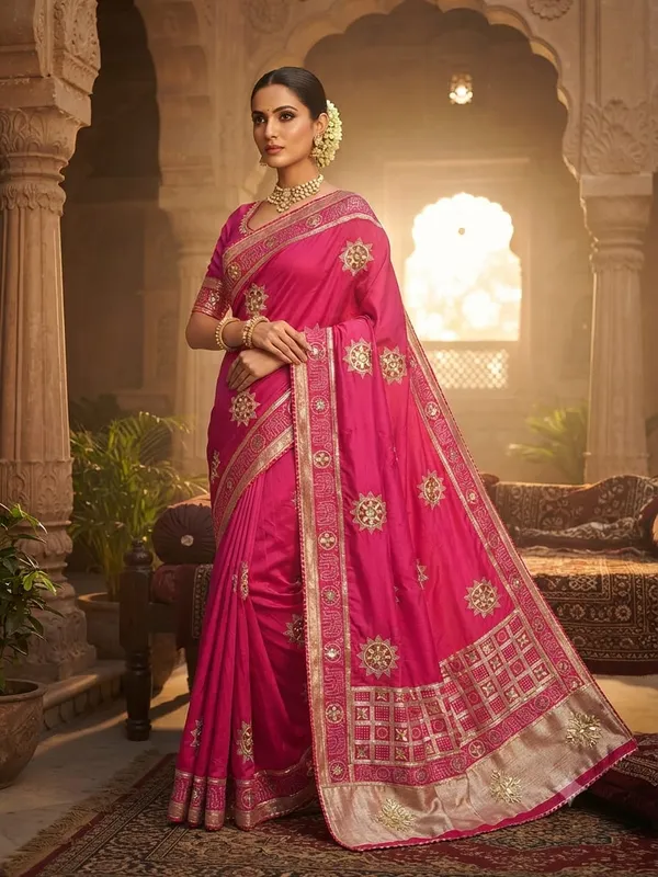 Pink_Silk_Embroidered_Saree_For_Women