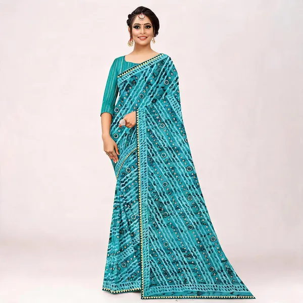 Blue_Staple_Soft_Cotton_Geometric_Printed_Saree_For_Women