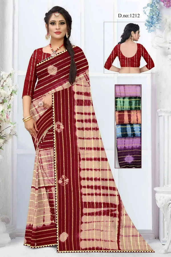Maroon_Woven_Stripe_Saree_for_Women