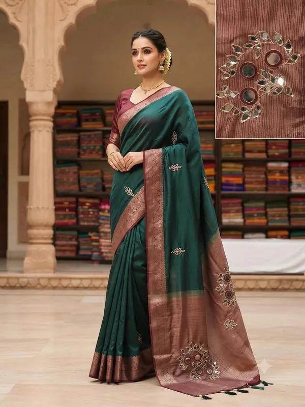 Green_Woven_Embroidered_Saree_for_Women