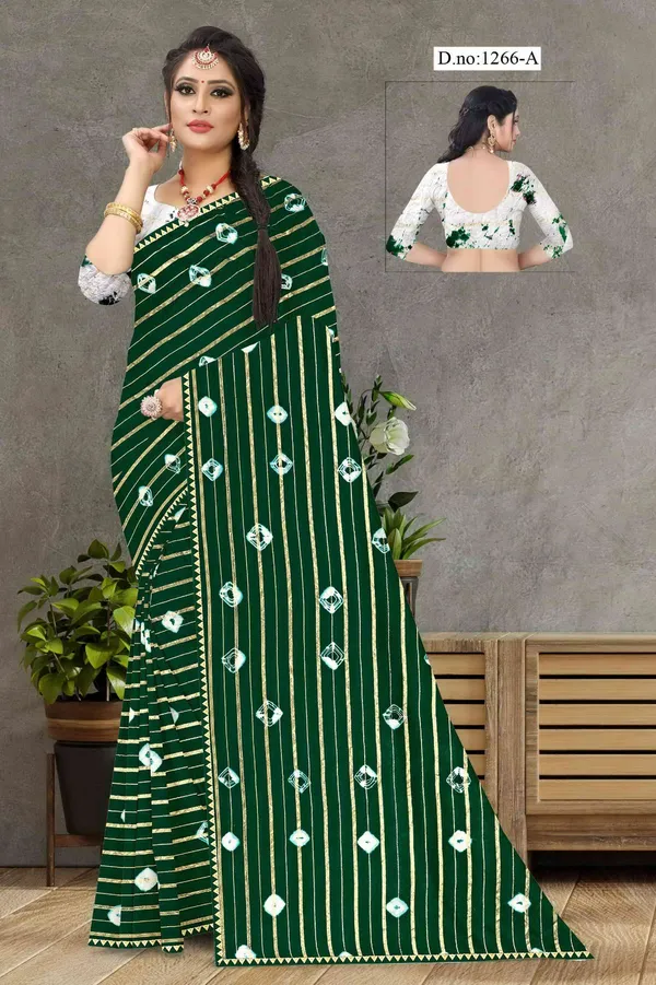 Green_Printed_Saree_For_Women