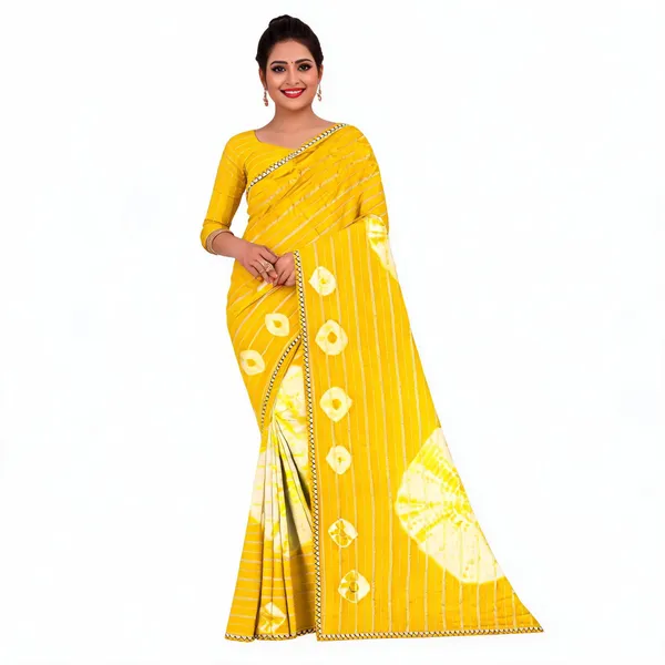 Yellow_Cotton_Zari_Striped_Floral_Print_Saree_For_Women