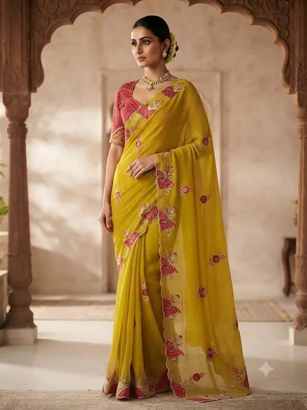 Mustard_Embroidered_Saree_for_Women