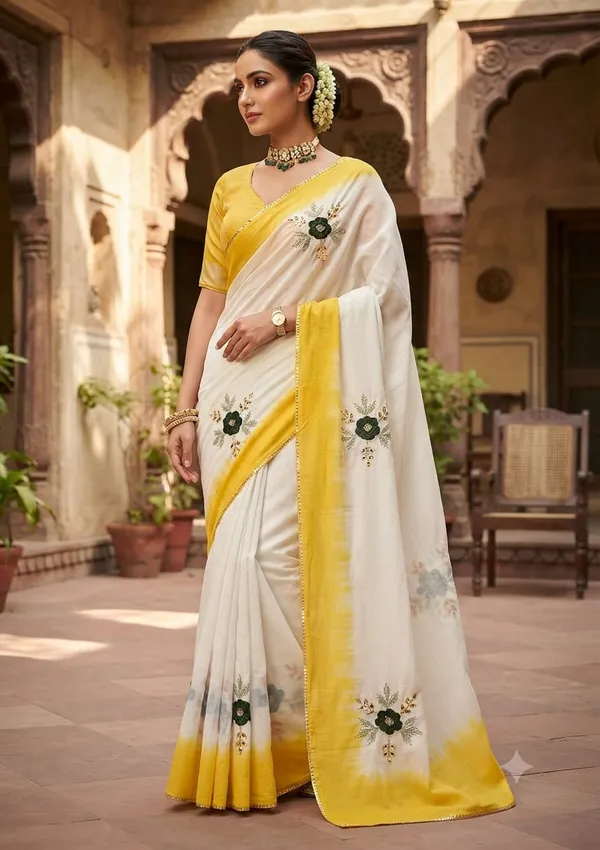 Yellow_Floral_Print_Saree_for_Women