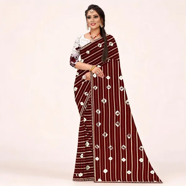 Maroon_Cotton_Zari_Striped_Geometric_Printed_Saree_For_Women