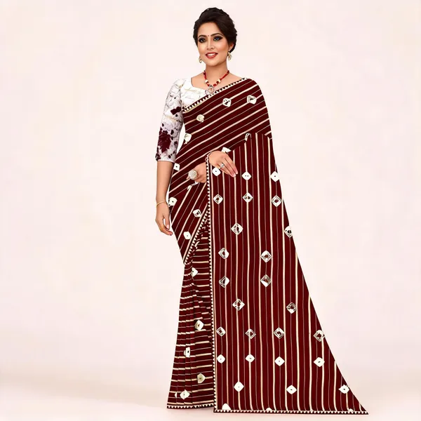 Maroon_Cotton_Zari_Striped_Geometric_Printed_Saree_For_Women