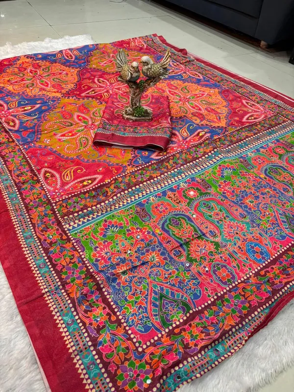Multicolour_Traditional_Paisley_Floral_Print_Bedsheet