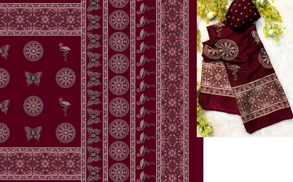 Maroon_Printed_Saree_for_Women