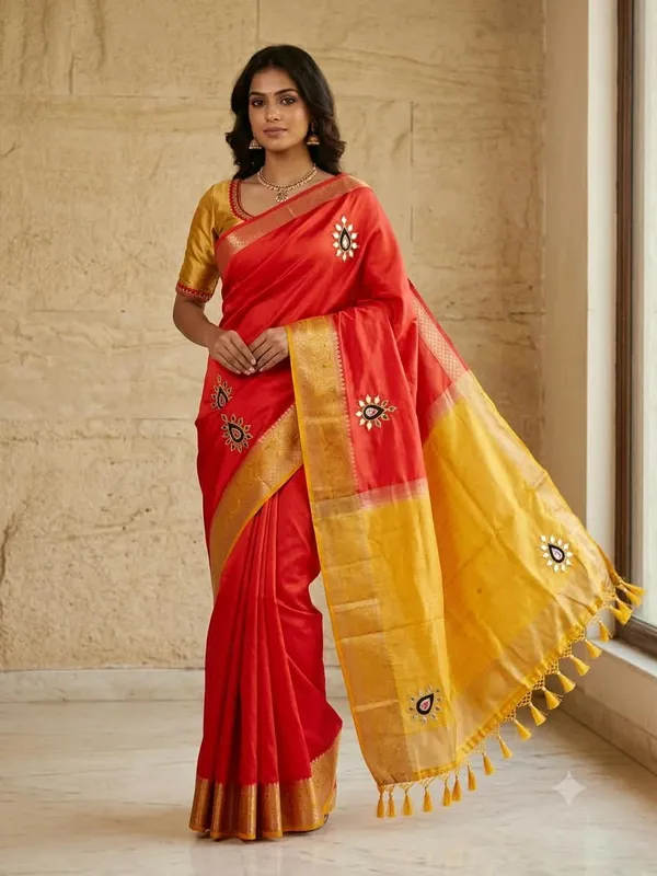 Red_Woven_Traditional_Saree_for_Women