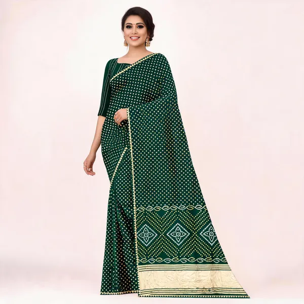 Green_Cotton_Geometric_Printed_Saree_For_Women