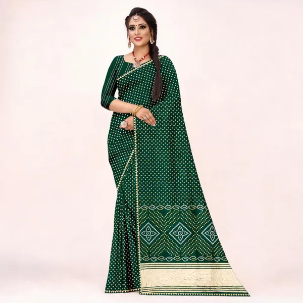 Green_Cotton_Geometric_Printed_Saree_For_Women