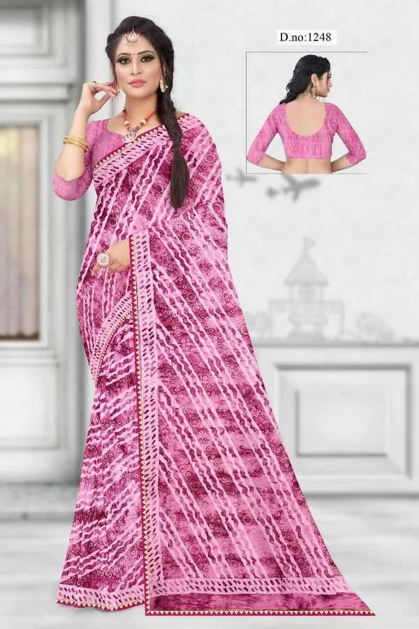 Pink_Printed_Saree_For_Women