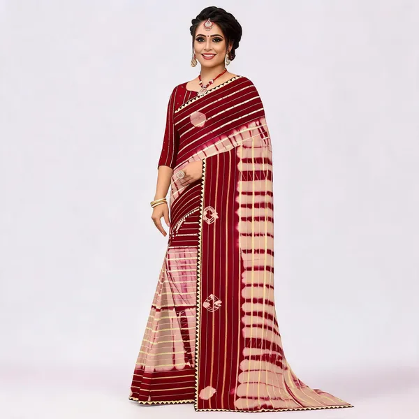 Maroon_Cotton_Woven_Zari_Stripe_Saree_For_Women