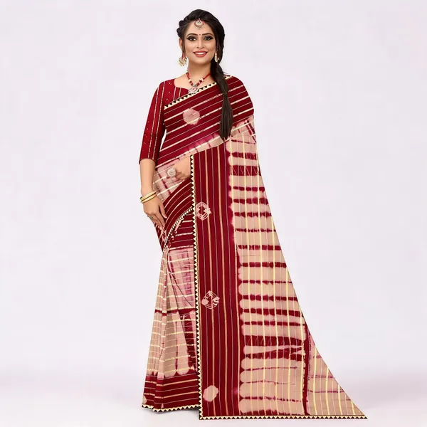 Maroon_Cotton_Woven_Zari_Stripe_Saree_For_Women