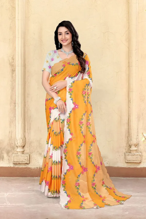 Yellow_Floral_Print_Saree_for_Women