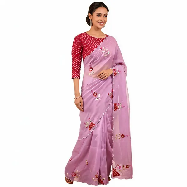 Pink_Crunchi_Silk_Floral_Embroidered_Saree_For_Women