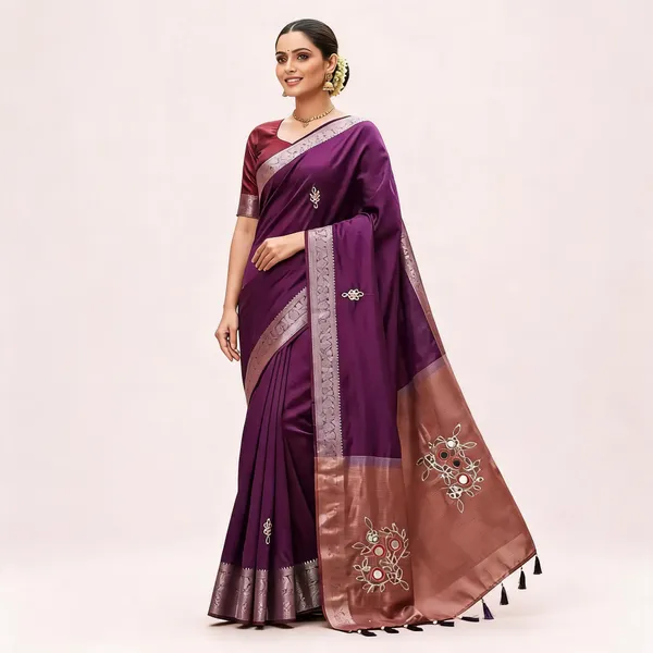 Purple_Vichitra_Silk_Jari_Border_Traditional_Saree_For_Women