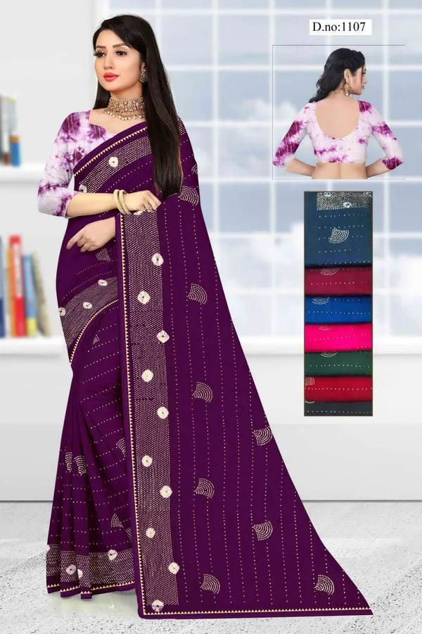 Purple_Printed_Saree_For_Women
