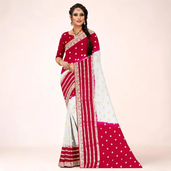 Red_Viscose_Georgette_Jari_Traditional_Saree_For_Women