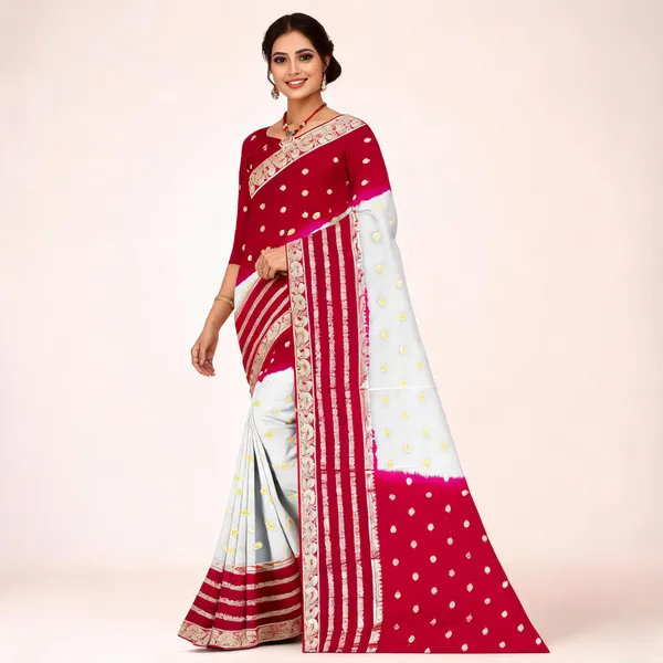 Red_Viscose_Georgette_Jari_Traditional_Saree_For_Women