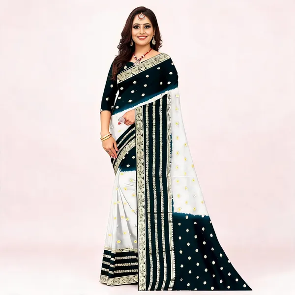 Navy_Blue_Viscose_Georgette_Ethnic_Woven_Saree_For_Women