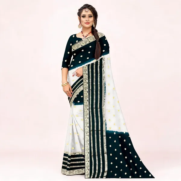 Navy_Blue_Viscose_Georgette_Ethnic_Woven_Saree_For_Women