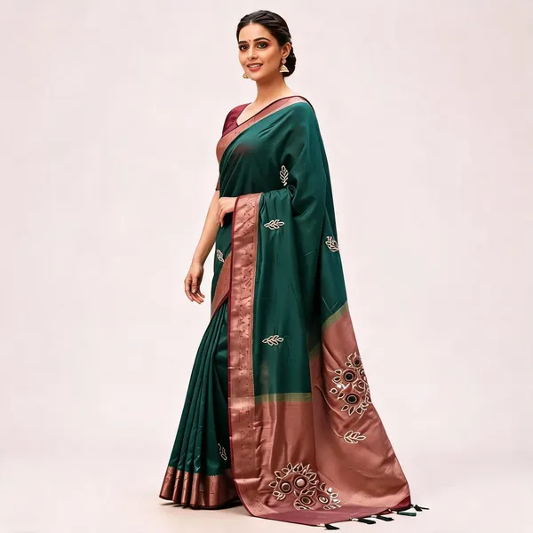 Green_Vichitra_Silk_Woven_Embroidered_Saree_For_Women
