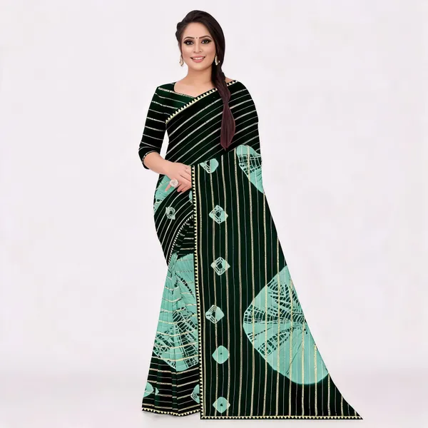 Black_Cotton_Zari_Geometric_Stripe_Printed_Saree_For_Women