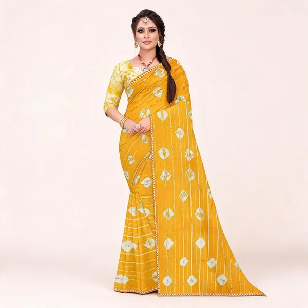 Mustard_Cotton_Zari_Stripe_Printed_Saree_For_Women