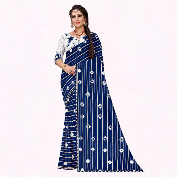 Blue_Cotton_Zari_Stripe_Geometric_Saree_For_Women