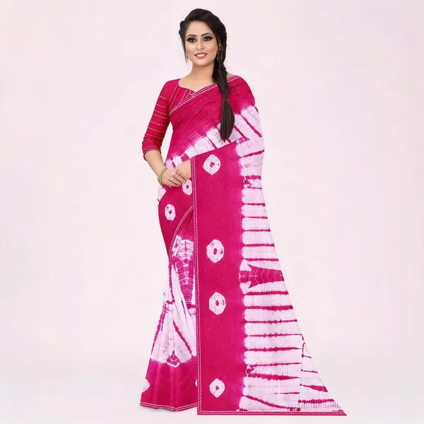 Pink_Staple_Soft_Cotton_Tie_Dye_Print_Saree_For_Women