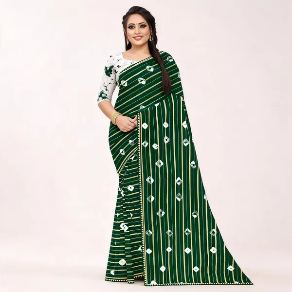 Green_Cotton_Zari_Striped_Geometric_Printed_Saree_For_Women