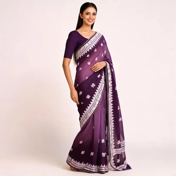 Purple_Vichitra_Silk_Floral_Print_Saree_For_Women