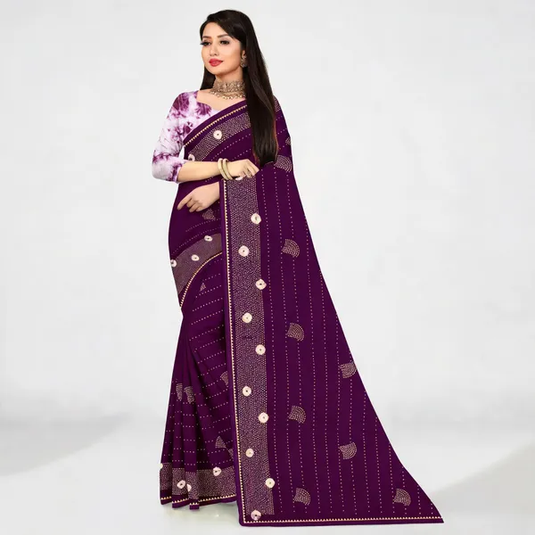 Purple_Staple_Soft_Cotton_Printed_Saree_For_Women