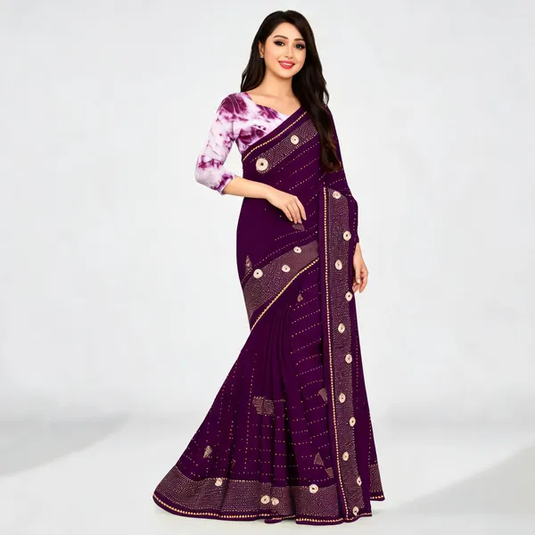 Purple_Staple_Soft_Cotton_Printed_Saree_For_Women
