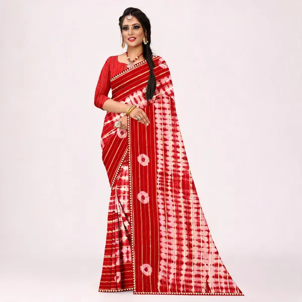 Red_Cotton_Zari_Geometric_Floral_Printed_Saree_For_Women
