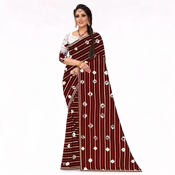 Maroon_Cotton_Zari_Patta_Striped_Printed_Saree_For_Women