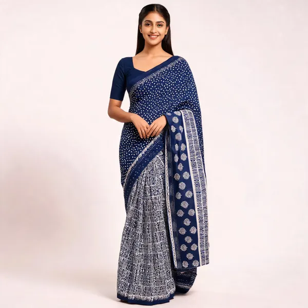 Blue_Georgette_Geometric_Printed_Saree_For_Women