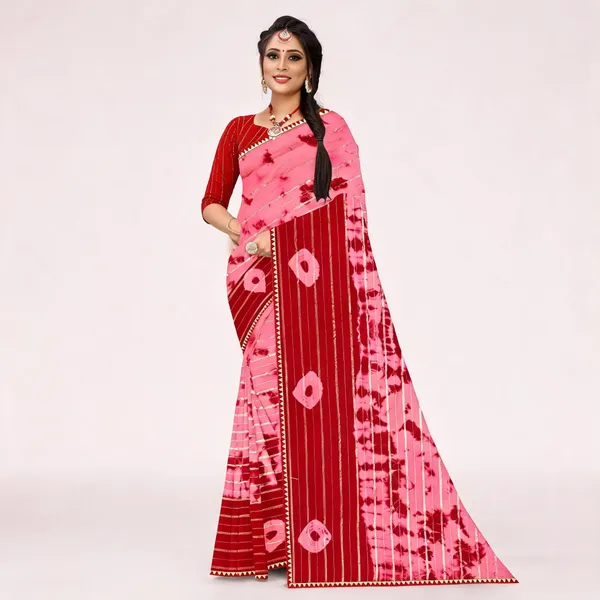 Red_Cotton_Zari_Floral_Stripe_Printed_Saree_For_Women