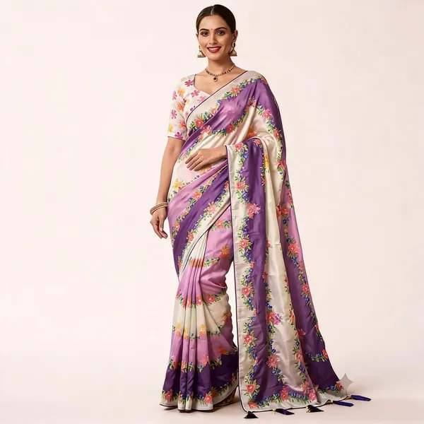 Purple_Vichitra_Silk_Floral_Print_Saree_For_Women
