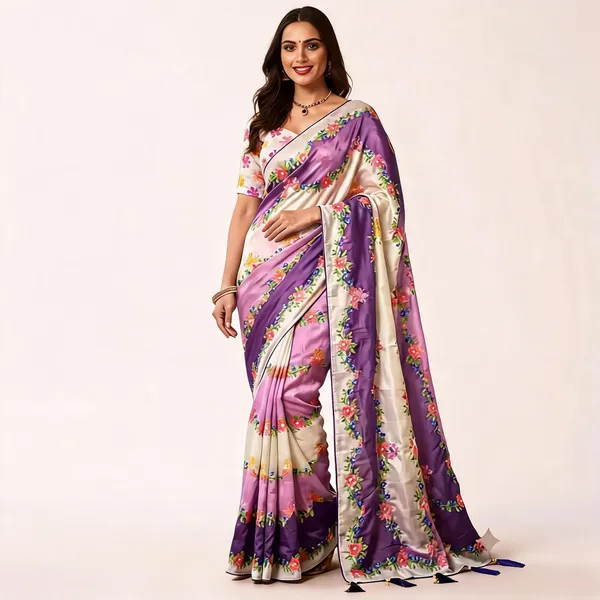 Purple_Vichitra_Silk_Floral_Print_Saree_For_Women