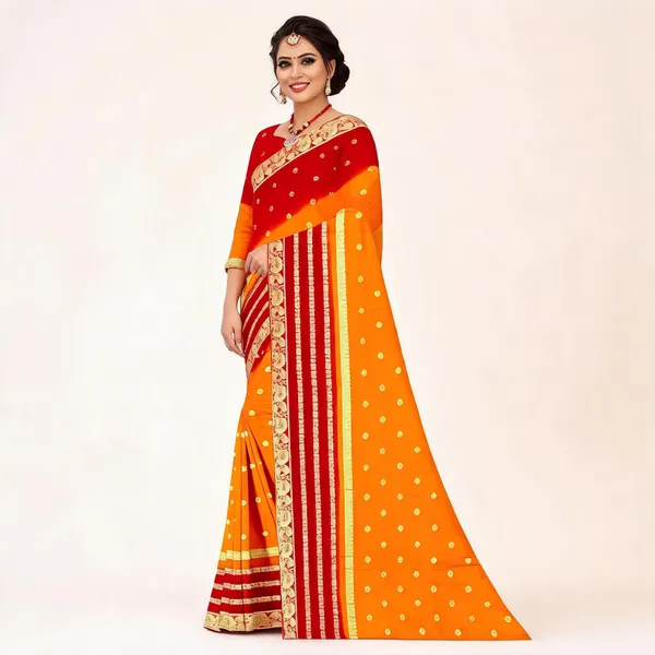 Orange_Viscose_Georgette_Traditional_Zari_Saree_For_Women