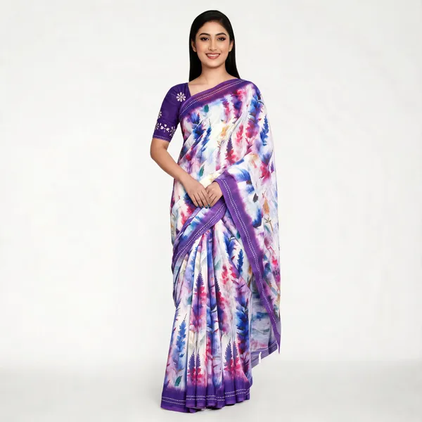 Purple_Multicolor_Linen_Cotton_Printed_Saree_For_Women