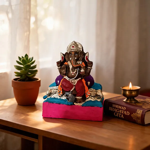 Cow_Dung_Colourful_Ganesha_Idol