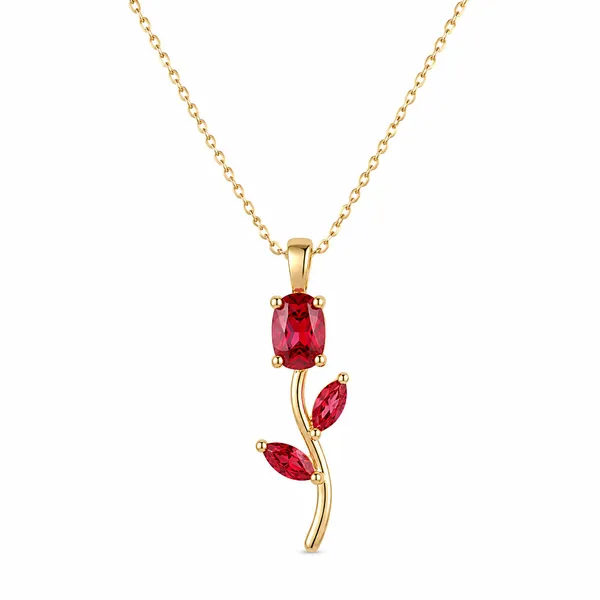 Gold_Alloy_Red_Stone_Floral_Pendant_Necklace_For_Women