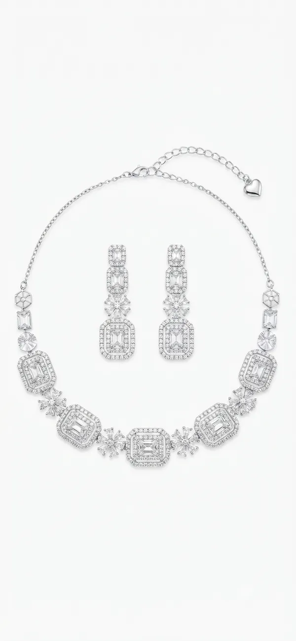 Silver_Alloy_Stone-Embellished_Necklace_And_Earrings_Set_For_Women