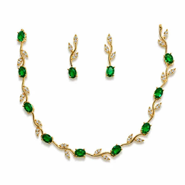 Green_Gold_Tone_Vine_Oval_Stone_Necklace_Earrings_Set_For_Women