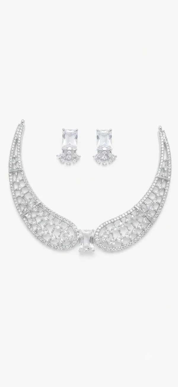 Silver_Alloy_Crystal_Stone_Necklace_And_Earrings_Set_For_Women