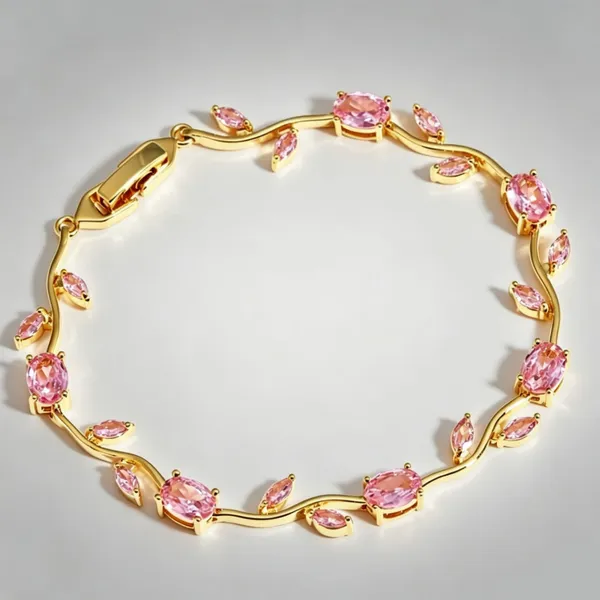 Pink_Alloy_Stone-Studded_Necklace_For_Women
